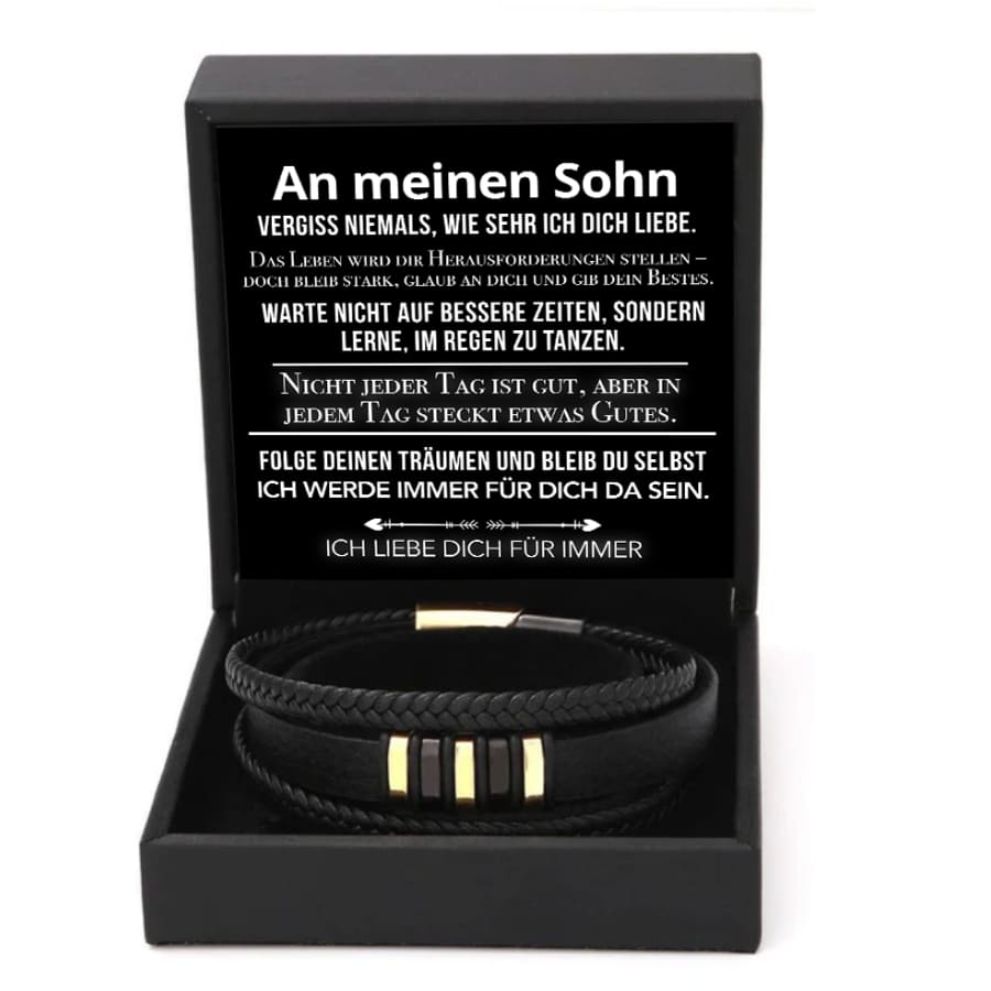 Voor mijn zoon - Elegante leren armband