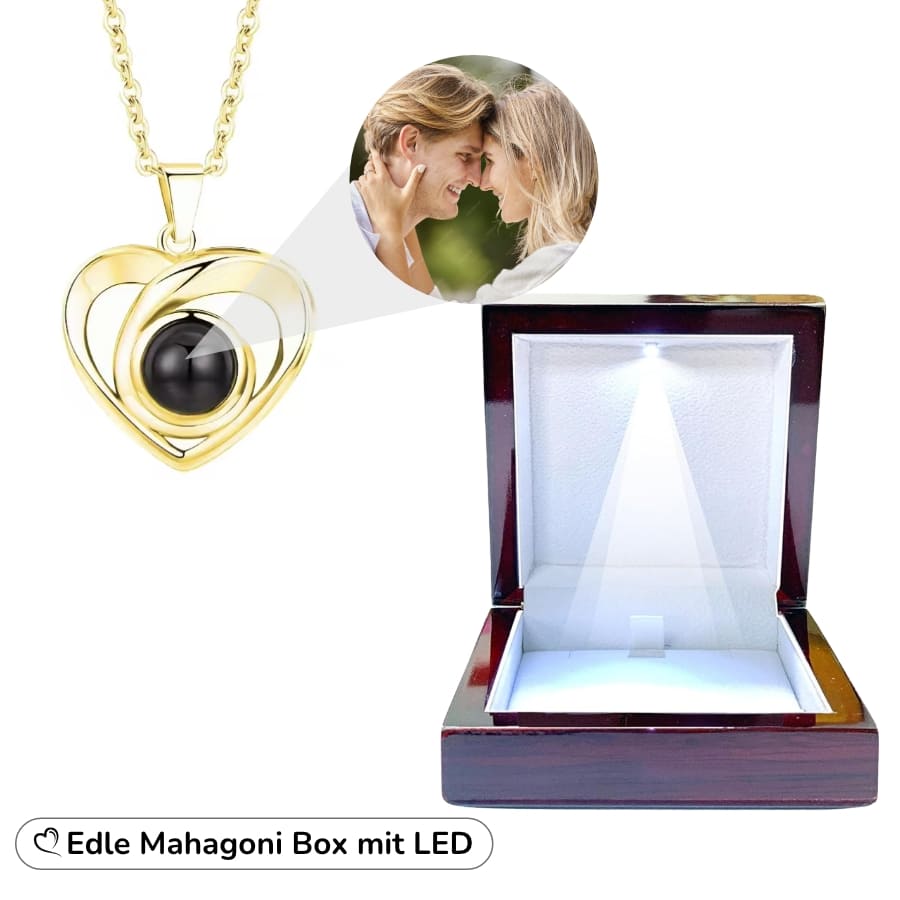 Foto Halskette mit deinem Lieblingsbild – Herzform