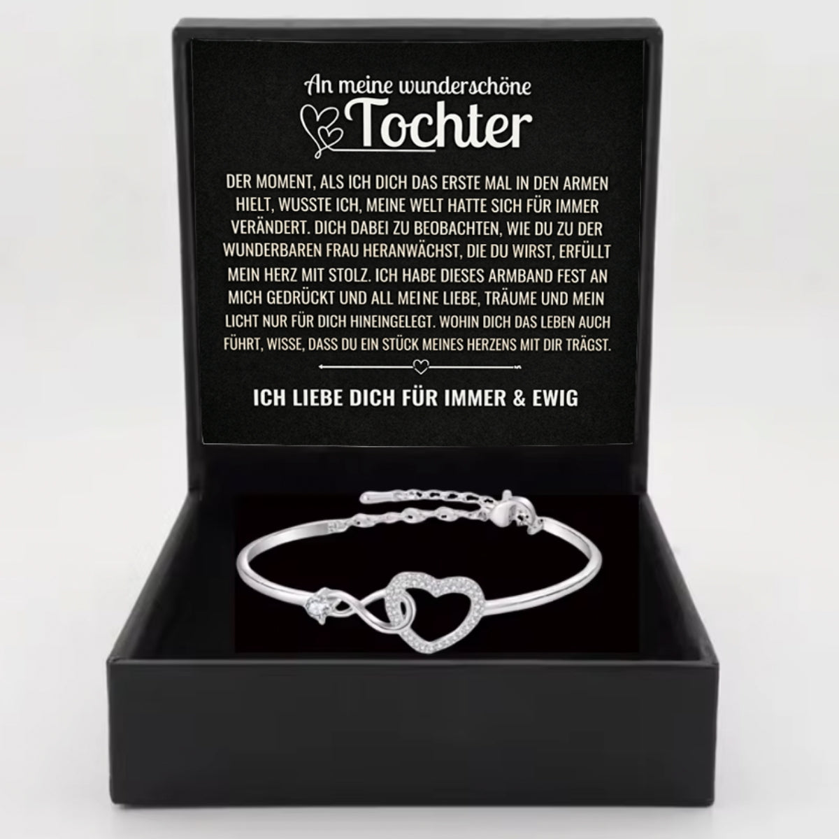 An meine wunderschöne Tochter – Unendliches Herz-Armband