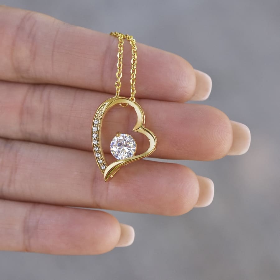 360 Grad Box mit Kerze - Zirkonia Herzhalskette