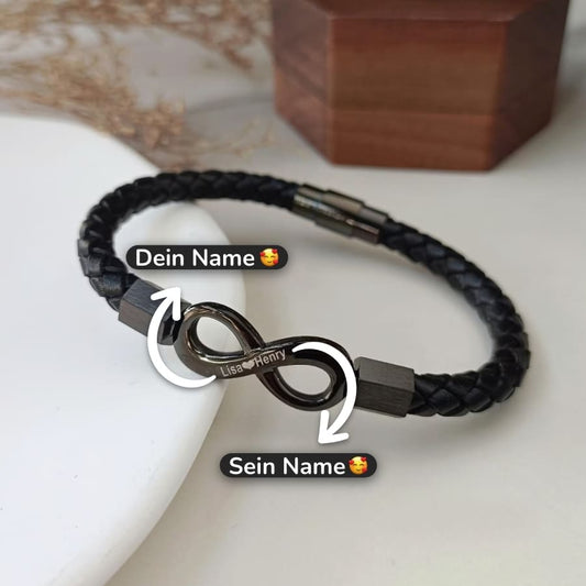 An meinen Mann – Personalisiertes Infinity Armband mit Gravur