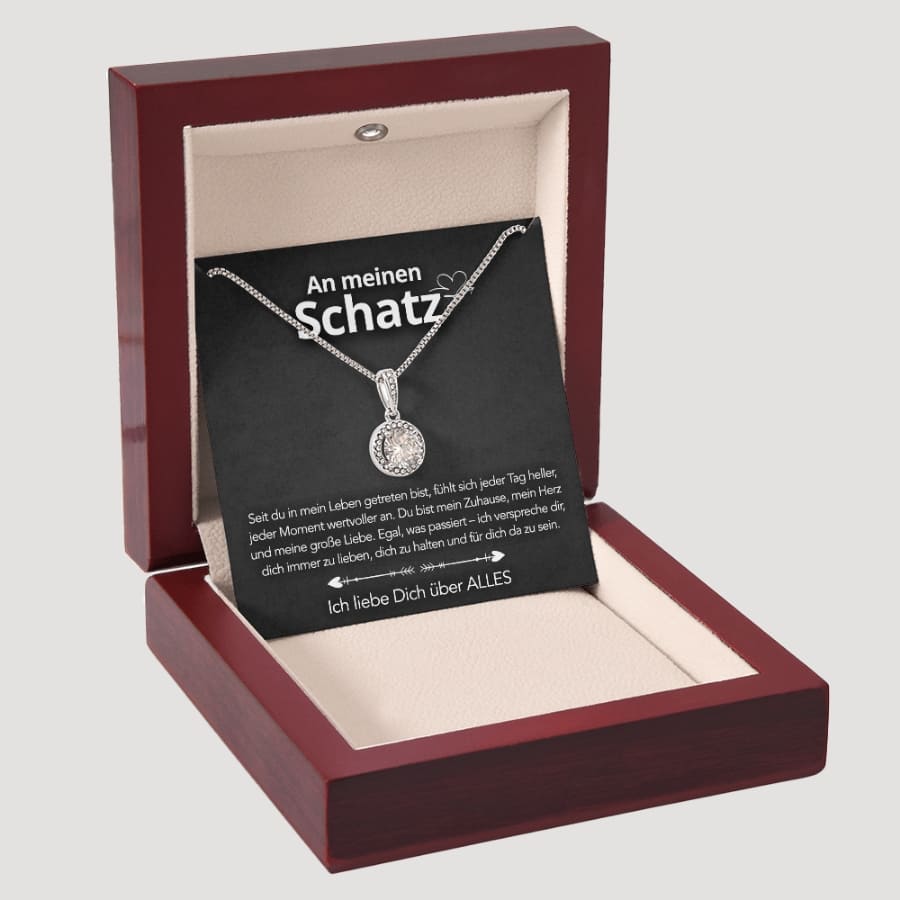 Für meinen Schatz – Dotanhänger in 14k Weißgold Veredelung