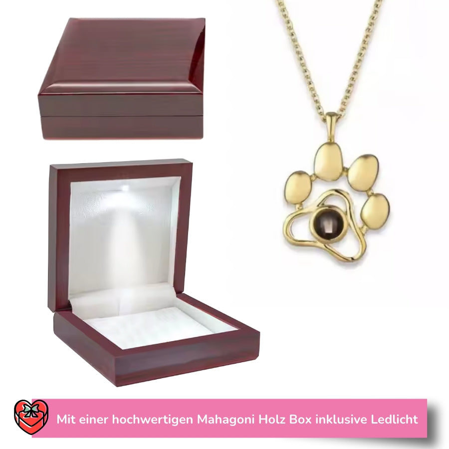 Personalisierte Pfoten-Halskette mit Foto