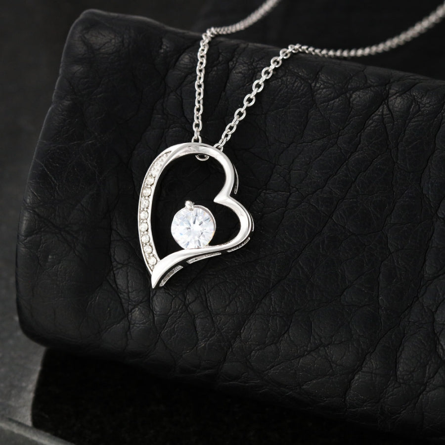 An meine Tochter – Herzanhänger in 14k Weißgold / 18k Gelbgold Veredelung