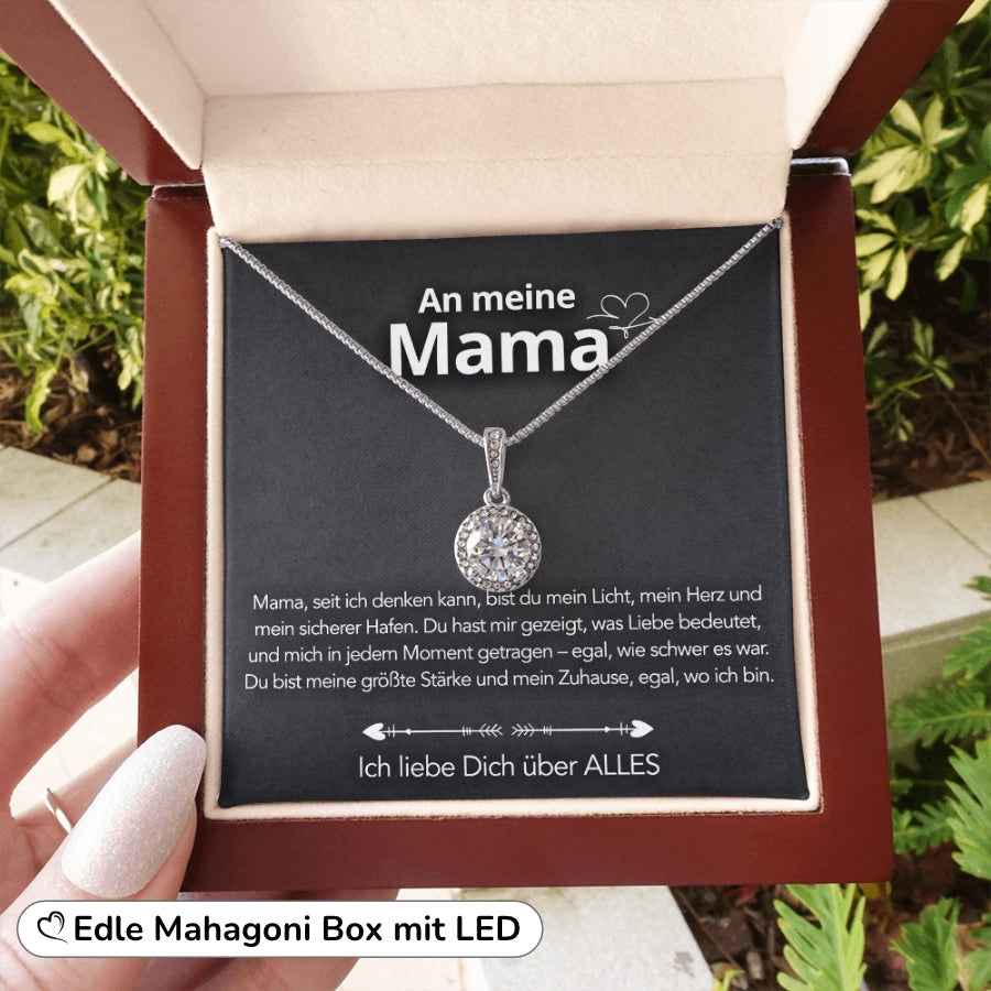 An meine Mama – Halskette in 14k Weißgold Veredelung