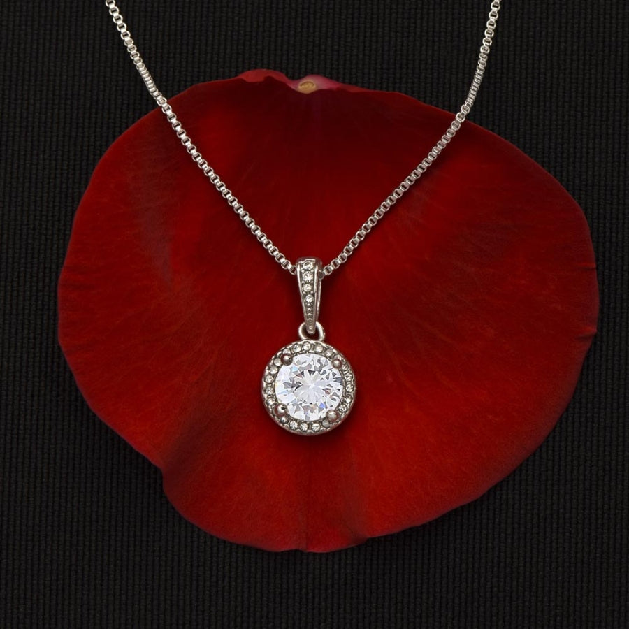 An meine Mama – Halskette in 14k Weißgold Veredelung
