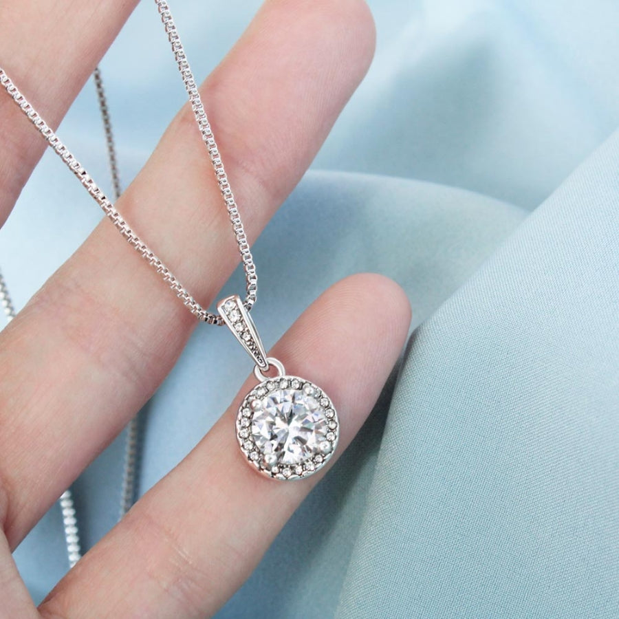 An meine Mama – Halskette in 14k Weißgold Veredelung