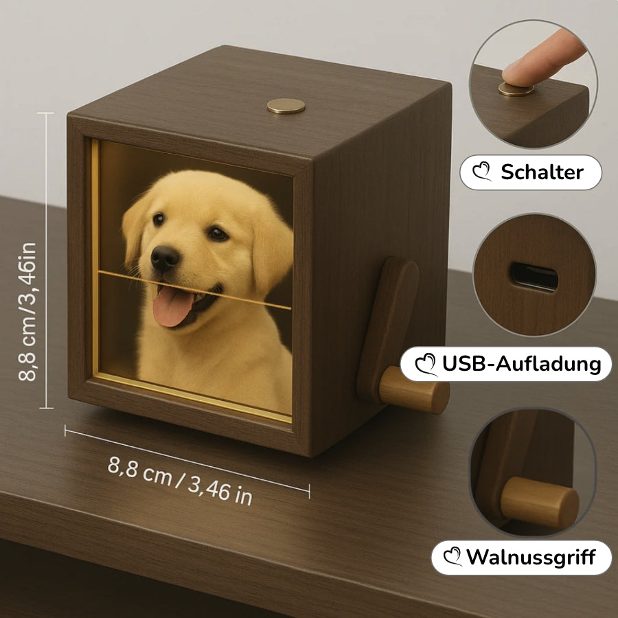 Personalisierte Fotobox mit Kurbel