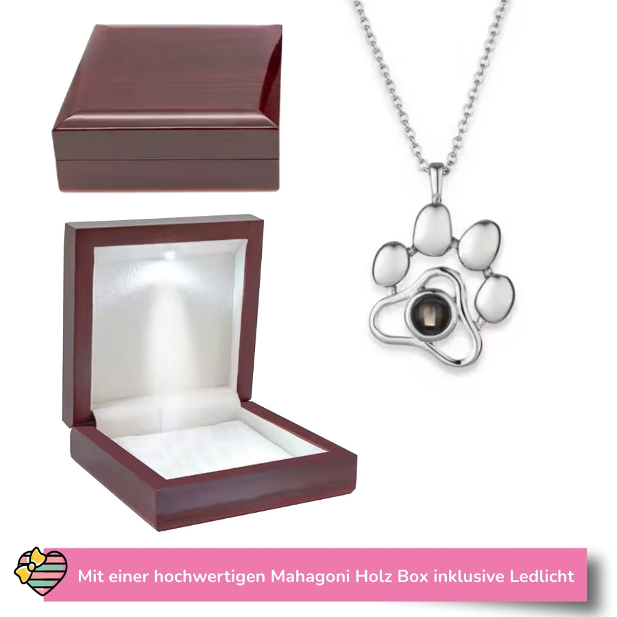Personalisierte Pfoten-Halskette mit Foto