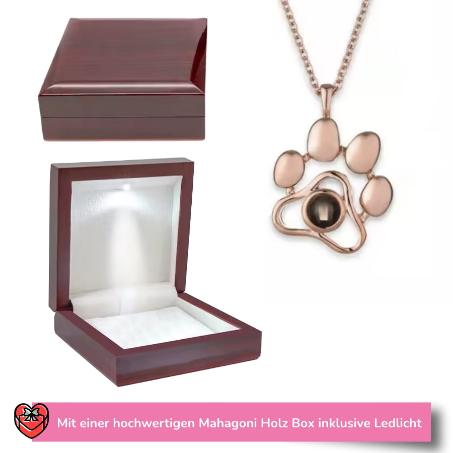 Personalisierte Pfoten-Halskette mit Foto