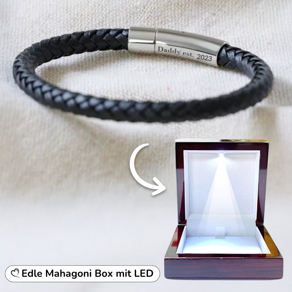 Leren armband met graveerelement