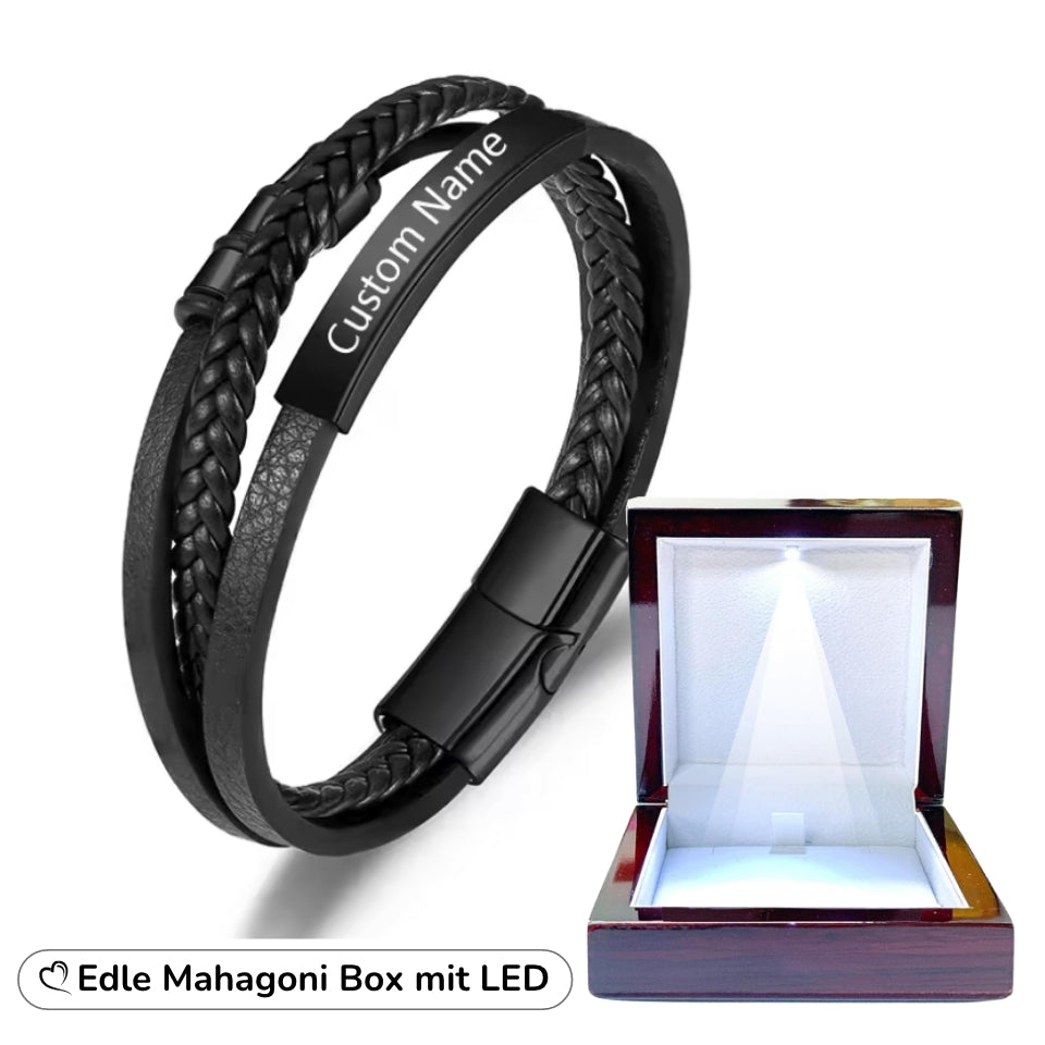 Lederarmband mit Gravur-Element