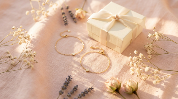 Geschenk für die beste Freundin – zwei zarte Armbänder mit Geschenkbox