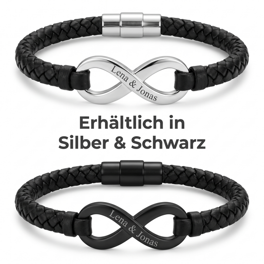 An meinen Mann – Personalisiertes Infinity Armband mit Gravur