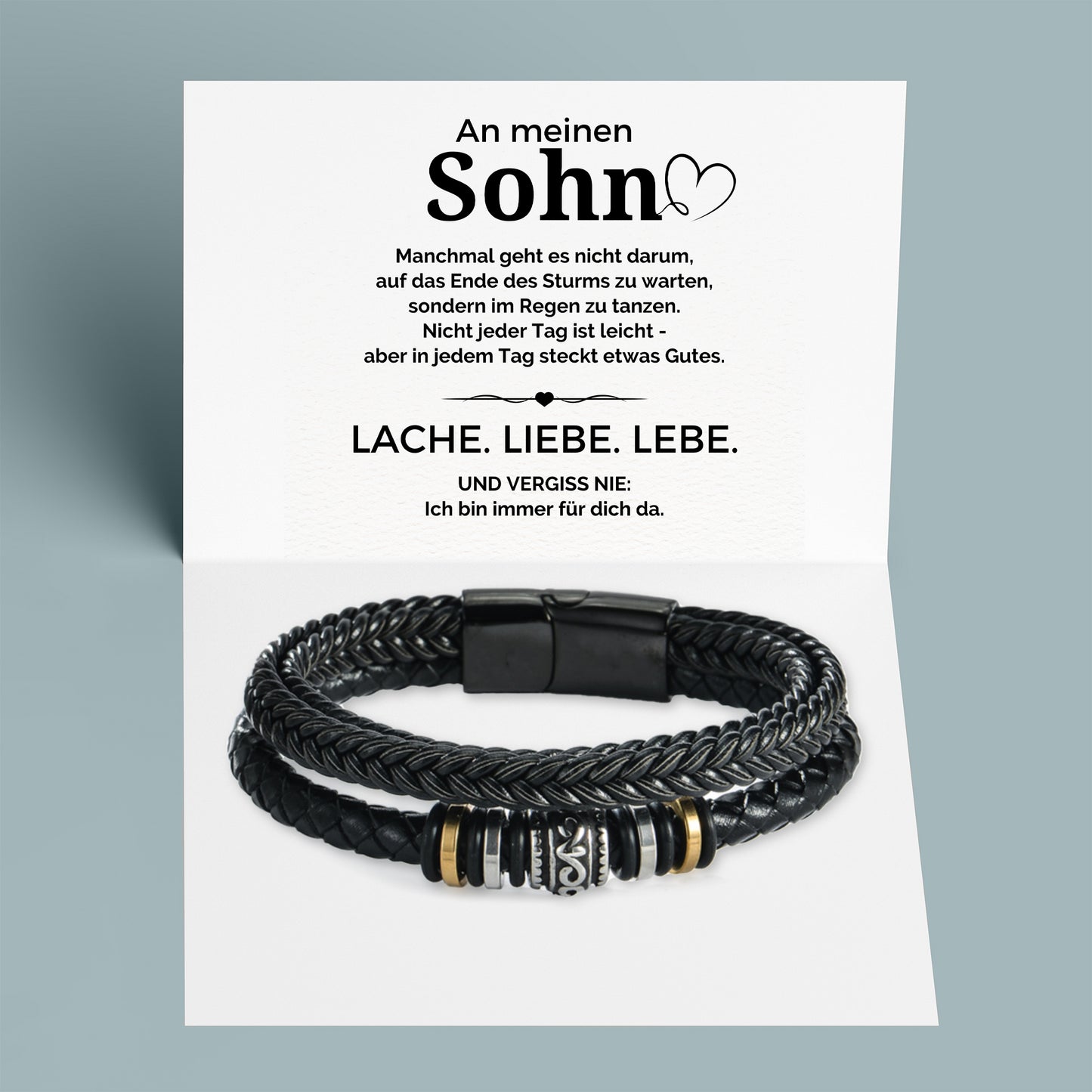 An meinen Sohn - Liebe - Lederarmband