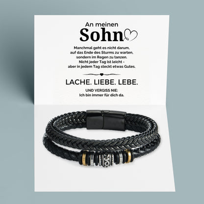 An meinen Sohn - Liebe - Lederarmband
