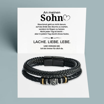 An meinen Sohn - Liebe - Lederarmband