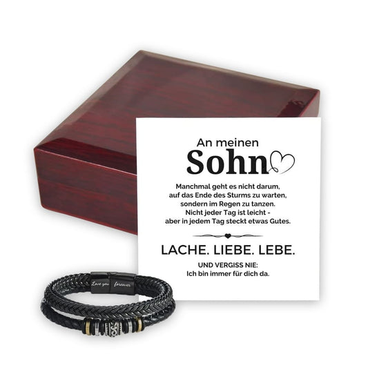 An meinen Sohn - Liebe - Lederarmband