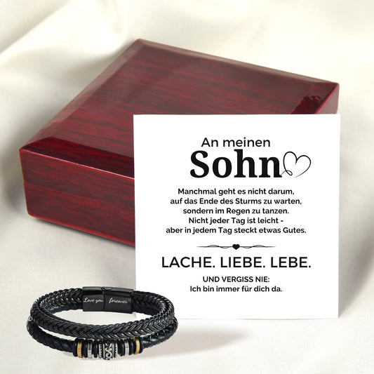 An meinen Sohn - Liebe - Lederarmband