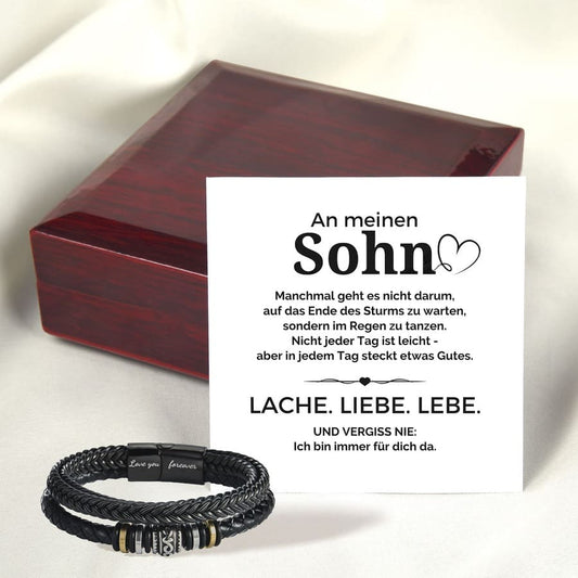 An meinen Sohn - Liebe - Lederarmband
