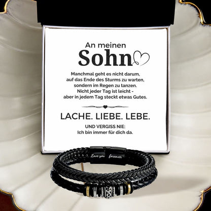 An meinen Sohn - Liebe - Lederarmband