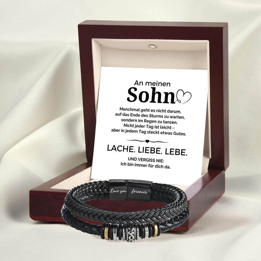 An meinen Sohn - Liebe - Lederarmband