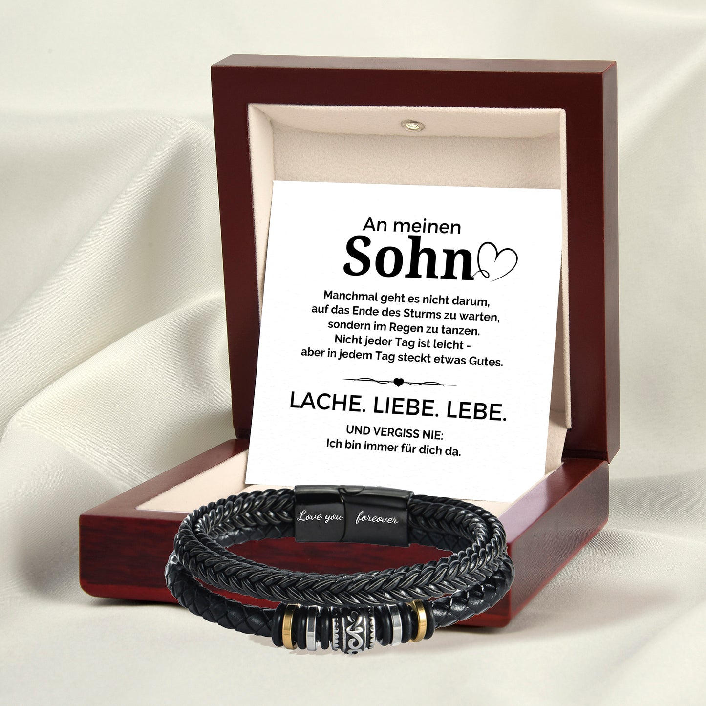 An meinen Sohn - Liebe - Lederarmband