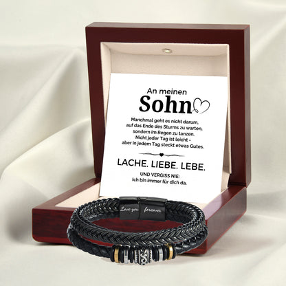An meinen Sohn - Liebe - Lederarmband