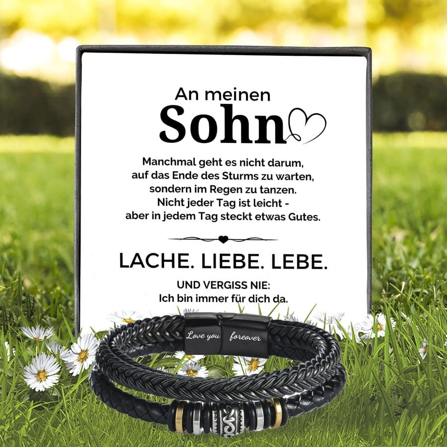 An meinen Sohn - Liebe - Lederarmband