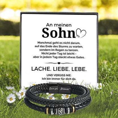 An meinen Sohn - Liebe - Lederarmband
