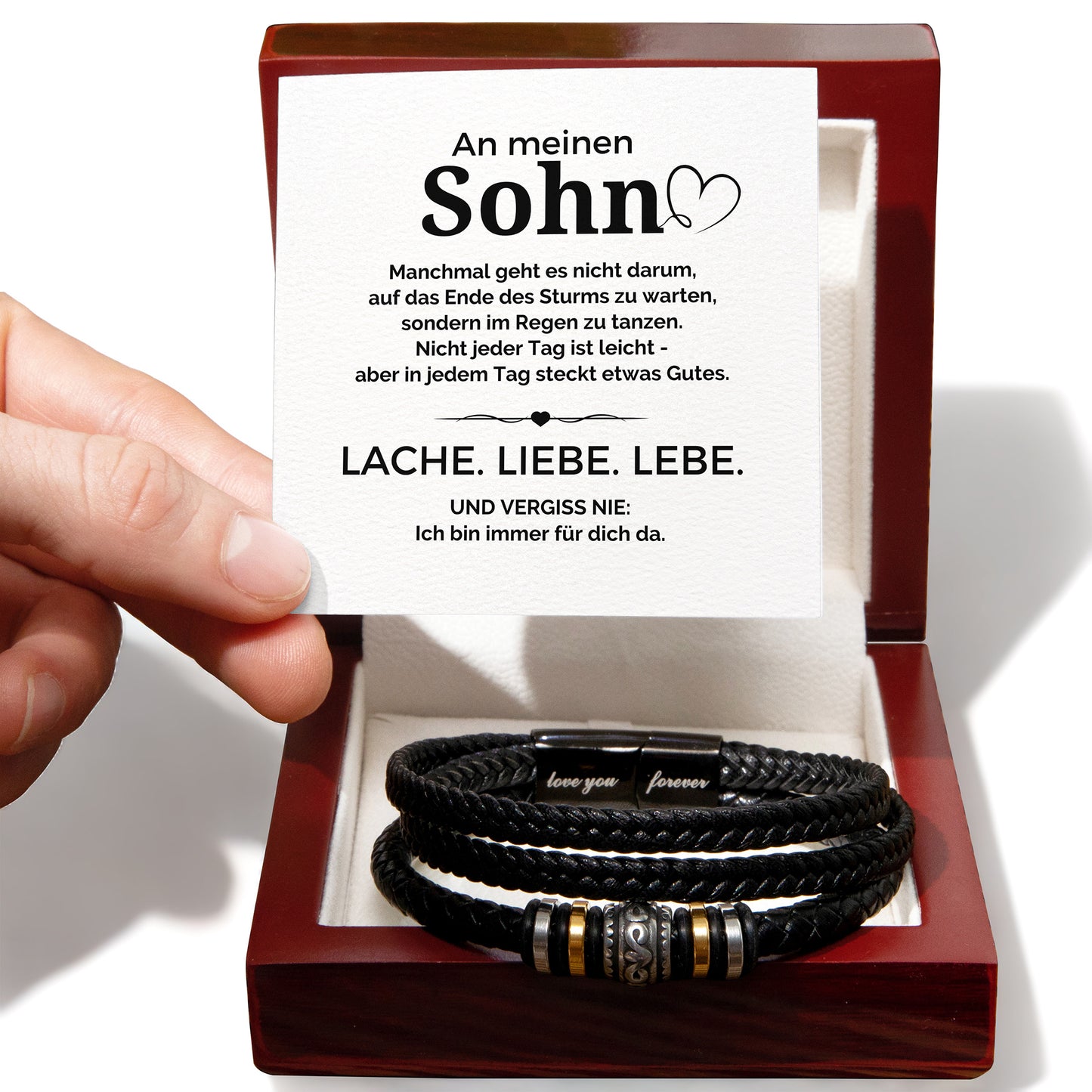 An meinen Sohn - Liebe - Lederarmband