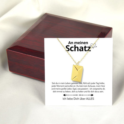 An meinen Schatz - Brief Kette