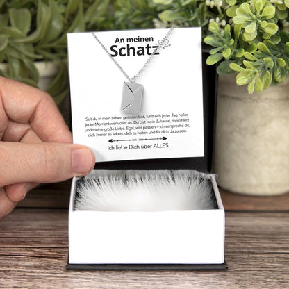 An meinen Schatz - Brief Kette
