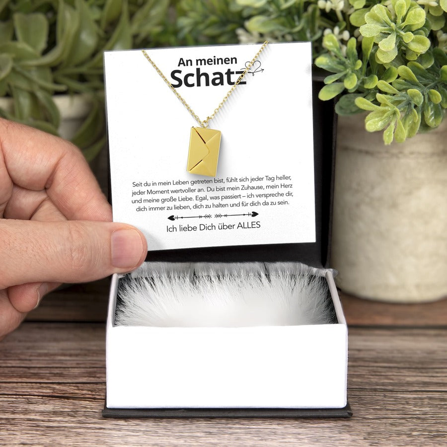 An meinen Schatz - Brief Kette