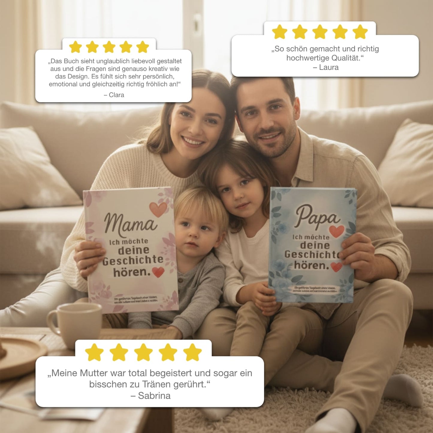 Mama & Papa, erzählt mir eure Geschichte - Geschenk Set