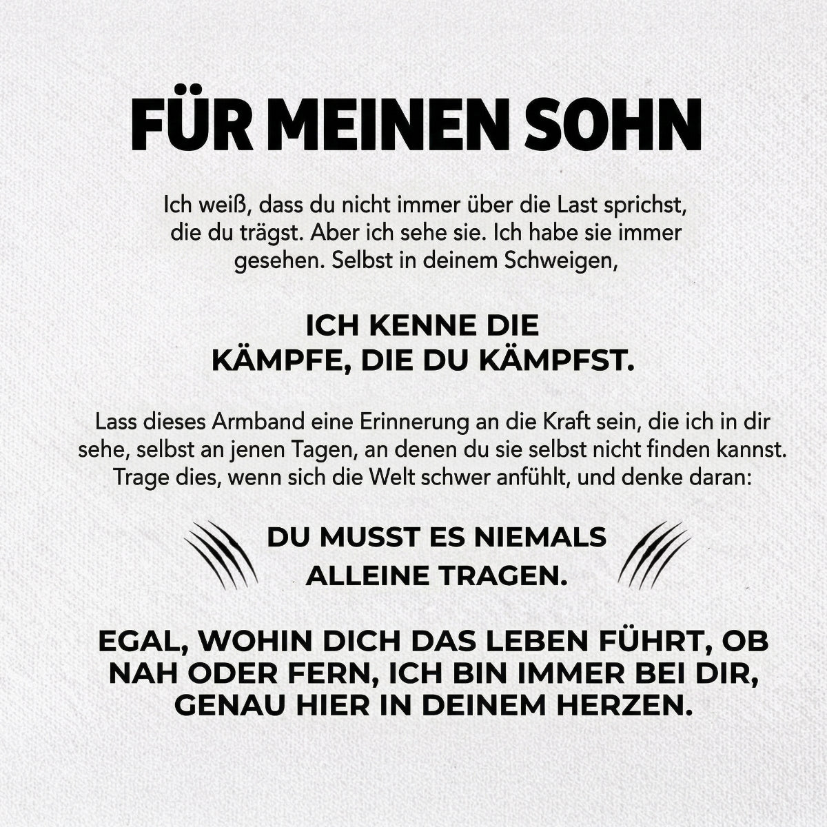 Für meinen Sohn - Lederarmband mit Perlen