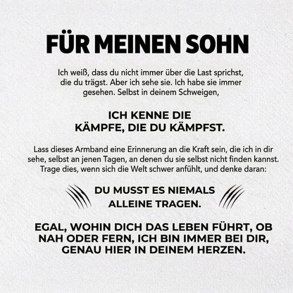 Für meinen Sohn - Lederarmband mit Perlen