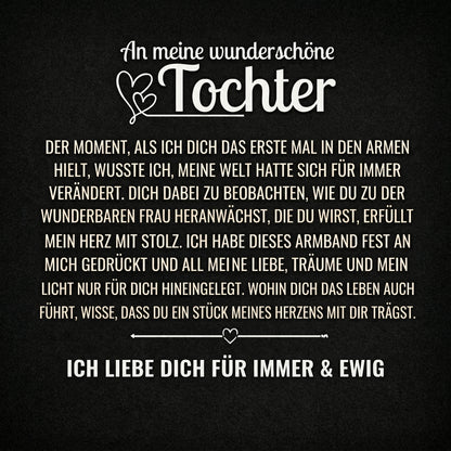 An meine wunderschöne Tochter – Unendliches Herz-Armband