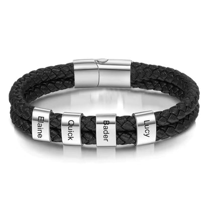 Lederarmband mit Gravur-Elementen