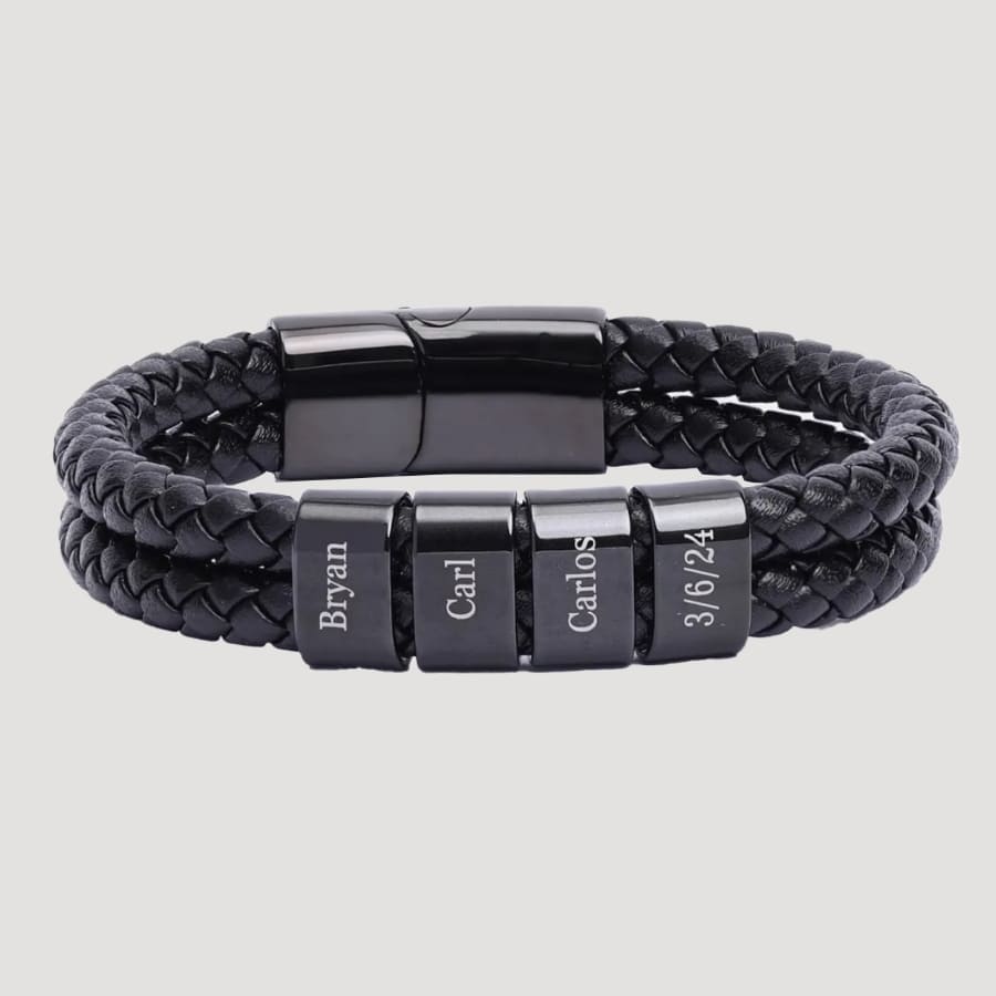 Lederarmband mit Gravur-Elementen