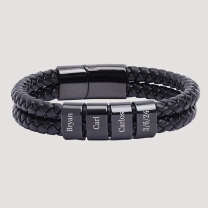 Lederarmband mit Gravur-Elementen