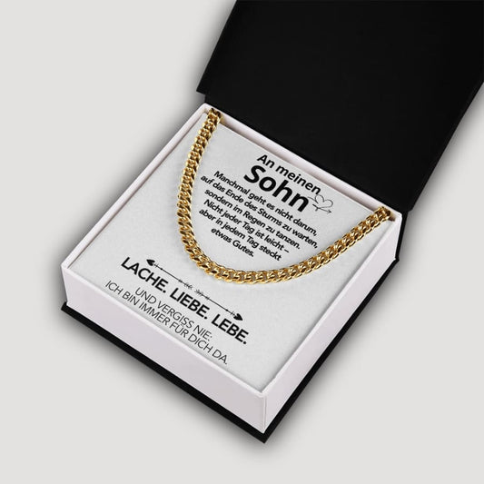 An meinen Sohn - Curb Chain mit liebevoller Notiz