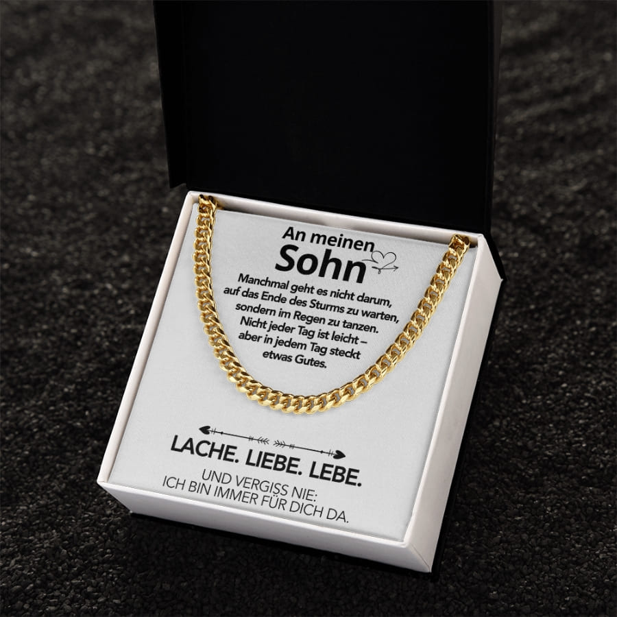 An meinen Sohn - Curb Chain mit liebevoller Notiz