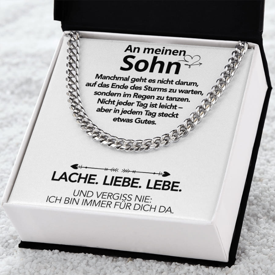 An meinen Sohn - Curb Chain mit liebevoller Notiz