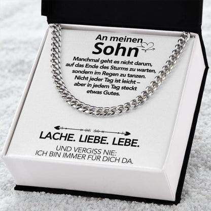 An meinen Sohn - Curb Chain mit liebevoller Notiz