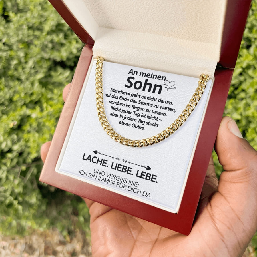 An meinen Sohn - Curb Chain mit liebevoller Notiz
