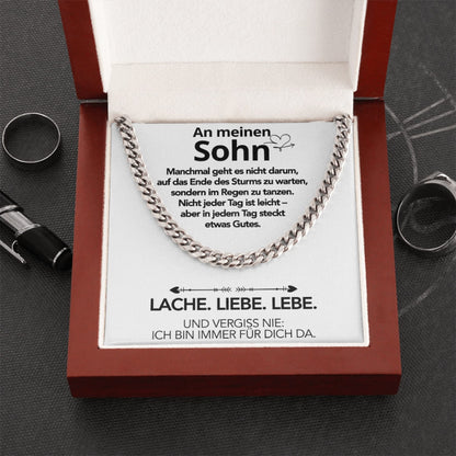 An meinen Sohn - Curb Chain mit liebevoller Notiz
