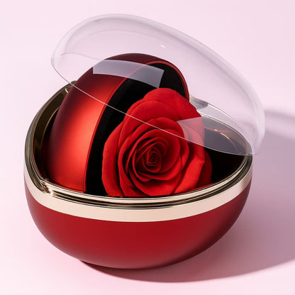Herzförmige Rosenbox – Herzanhänger in 14k Weißgold Veredelung