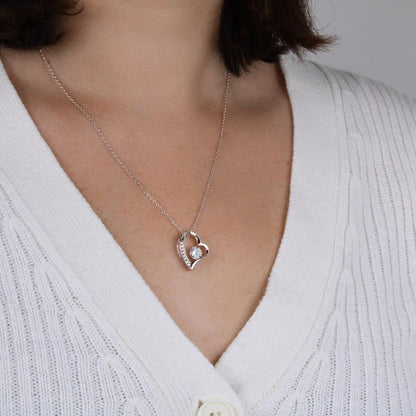 Herzförmige Rosenbox – Herzanhänger in 14k Weißgold Veredelung