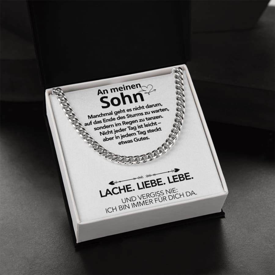 An meinen Sohn - Curb Chain mit liebevoller Notiz